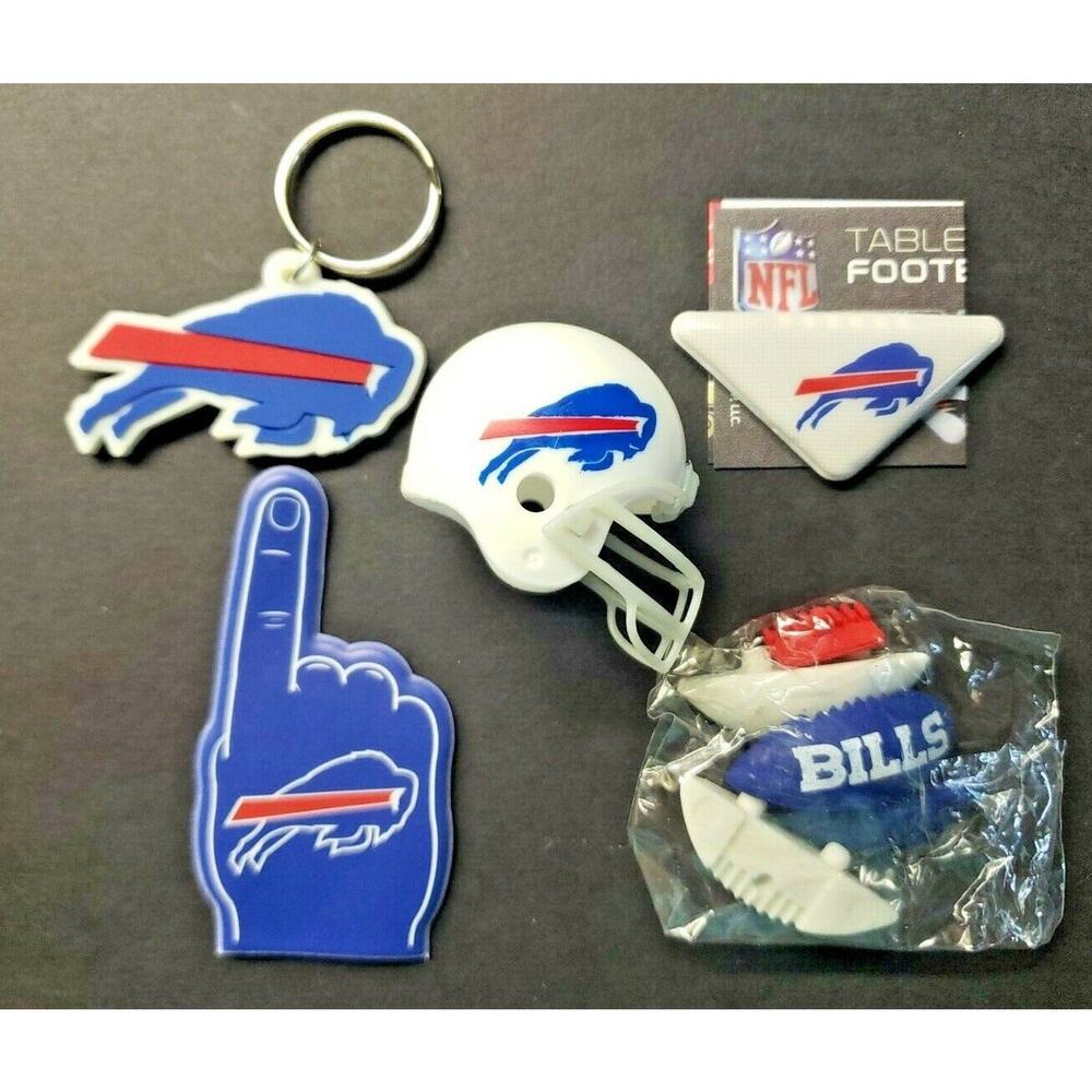 Buffalo Bills Football Vending Charms Lot of 5 Puzzle Helmet Key Chain 292